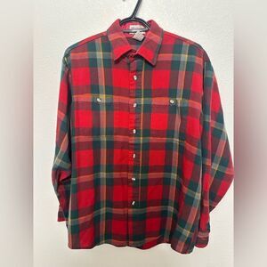 Windridge Red and Green Plaid Men's Shirt